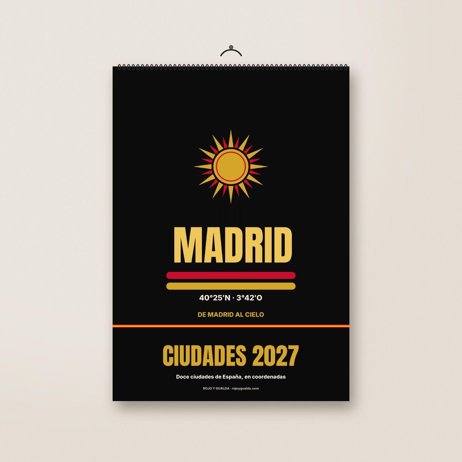 Calendario Ciudades 2027 — Calendario de pared — en la pared