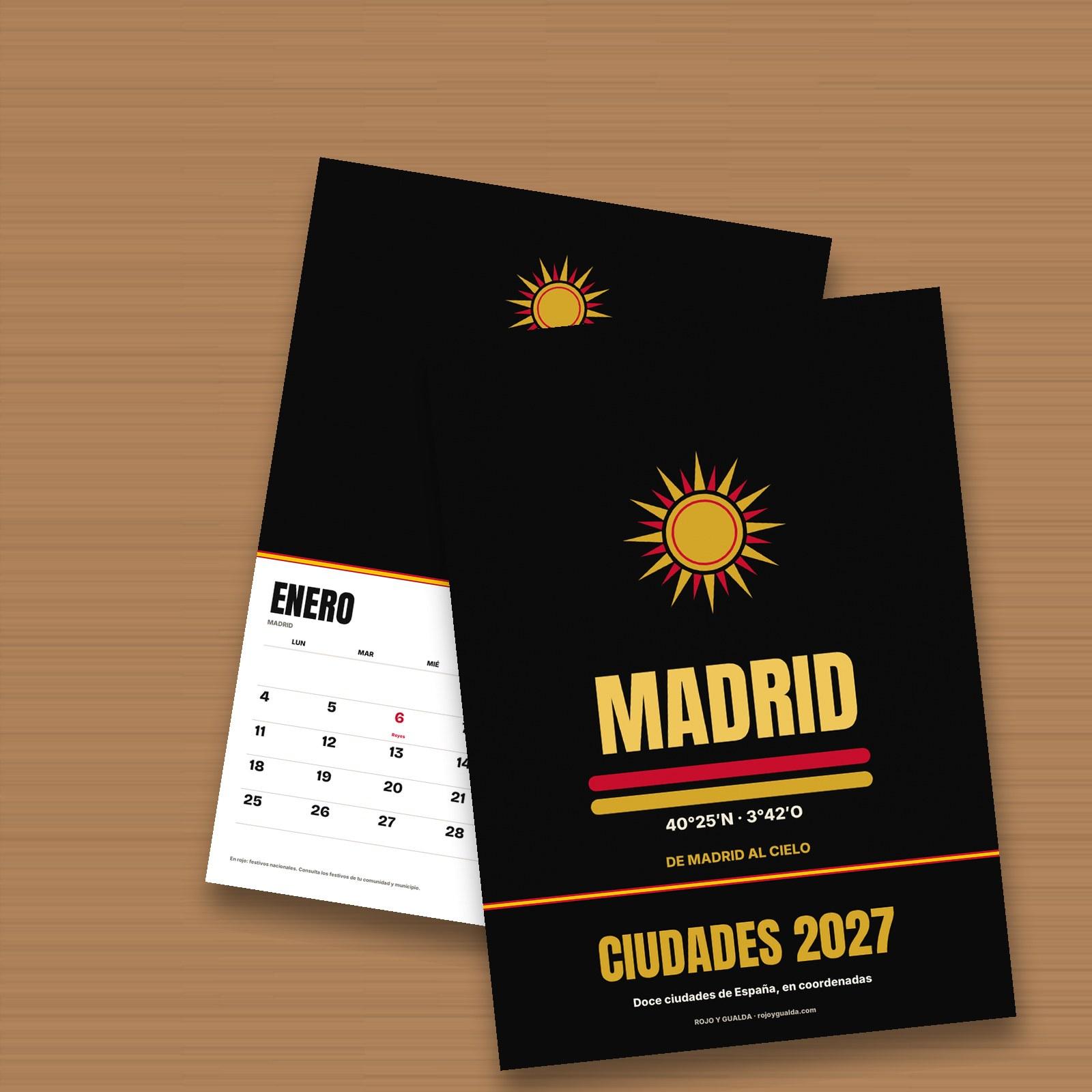 Calendario Ciudades 2027 — Calendario de pared — portada y enero