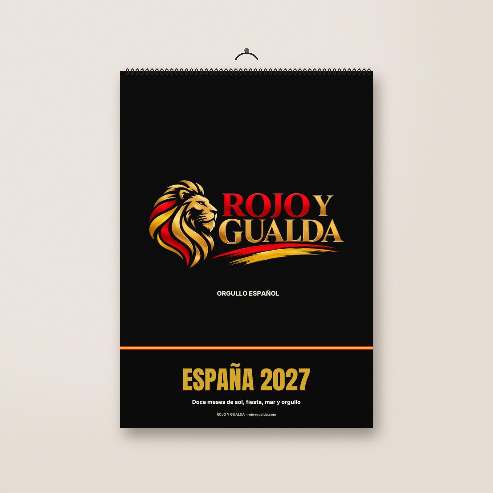 Calendario España 2027 — Calendario de pared — en la pared