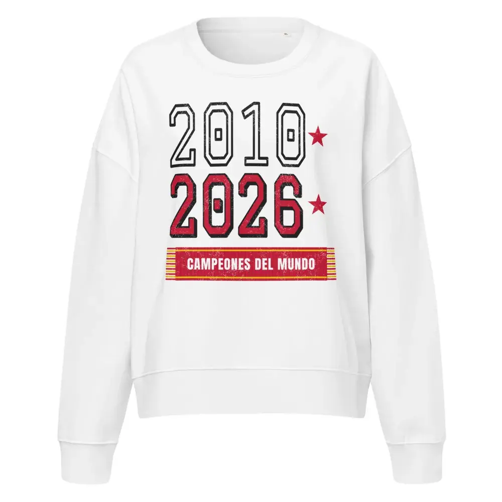2010 · 2026 · Día — Sudadera de mujer — White