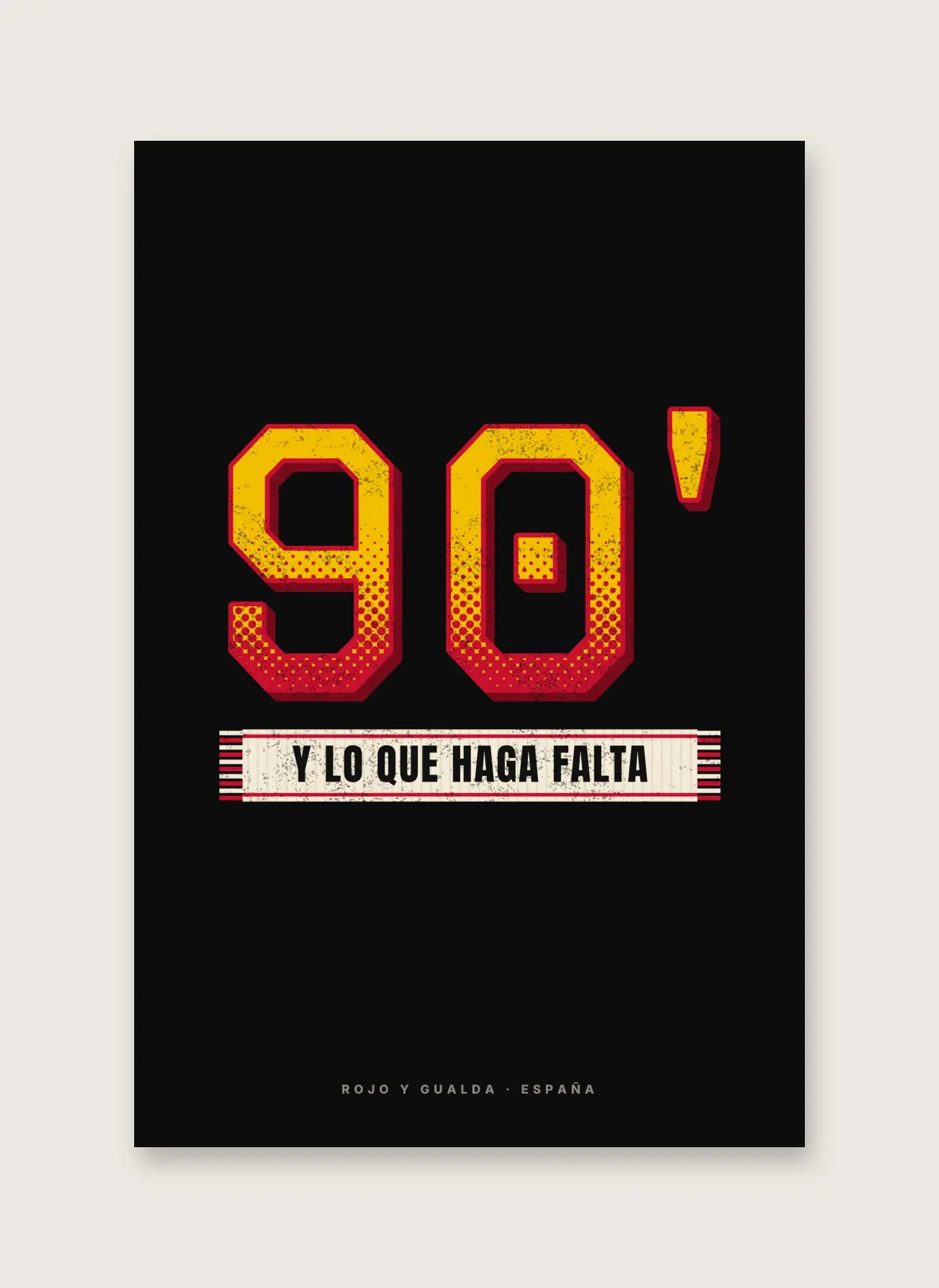 90 Minutos — Lámina enmarcada — detalle