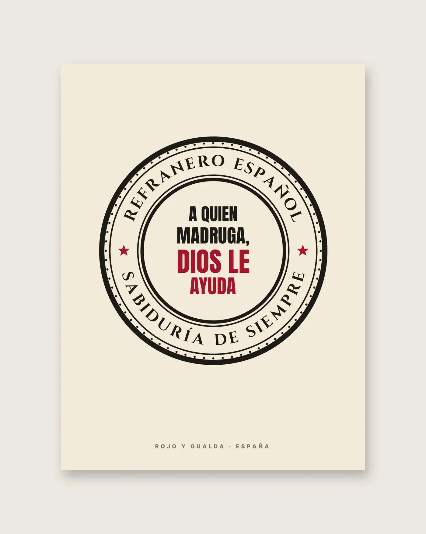 «A quien madruga, Dios le ayuda» — Póster — detalle