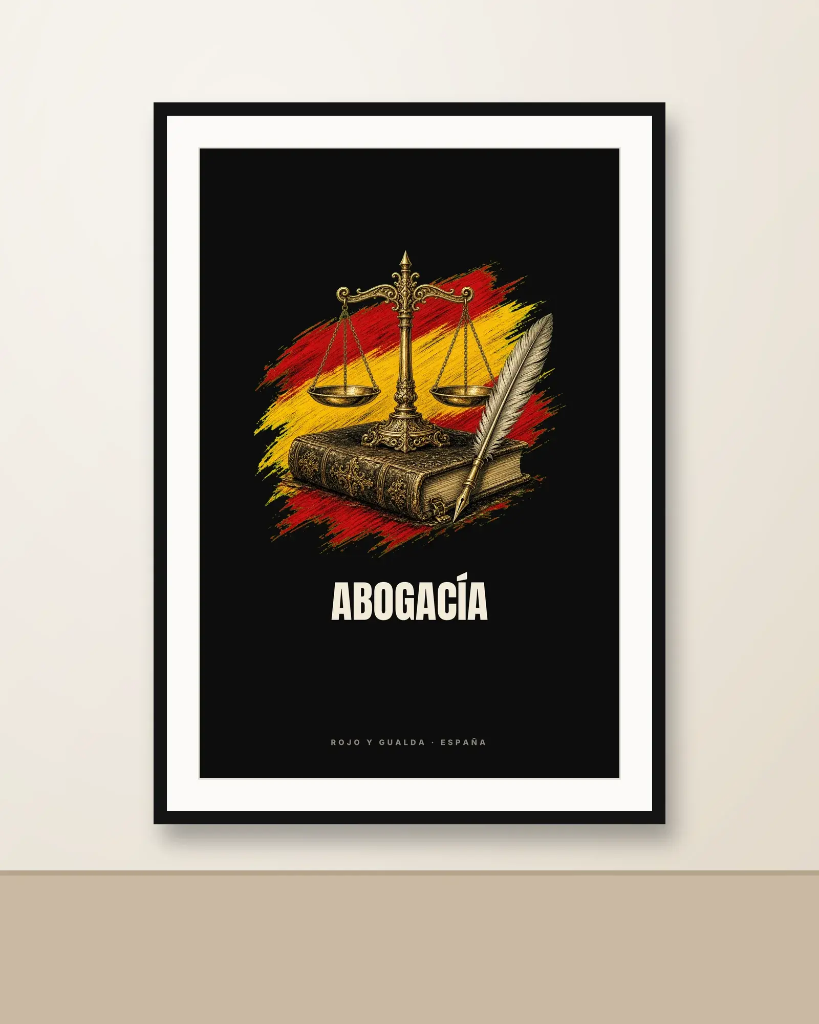Abogacía · Arte — Lámina enmarcada — Black