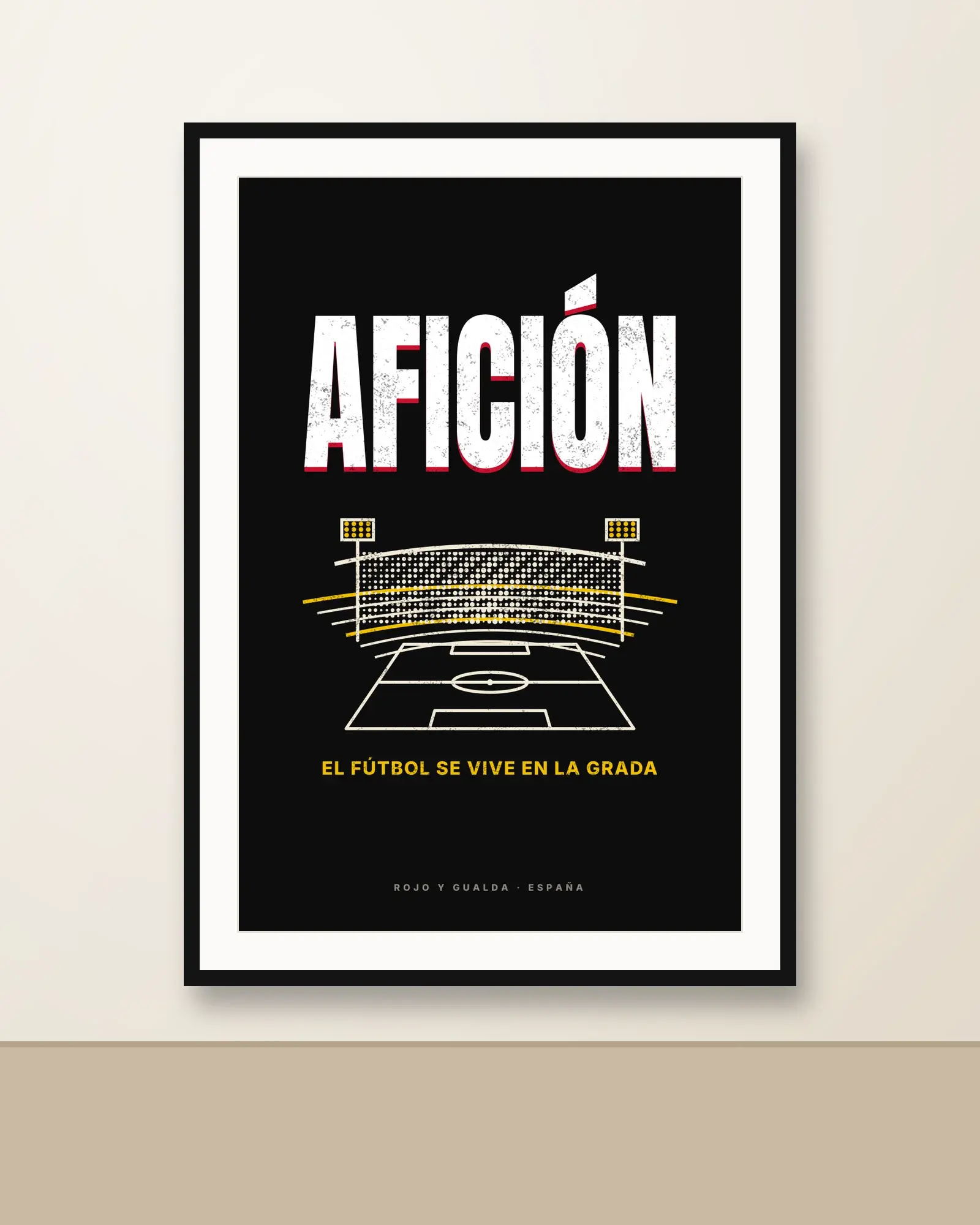 Afición · Estadio — Lámina enmarcada
