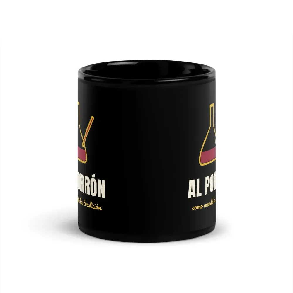 Al Porrón — Taza — Black — Front