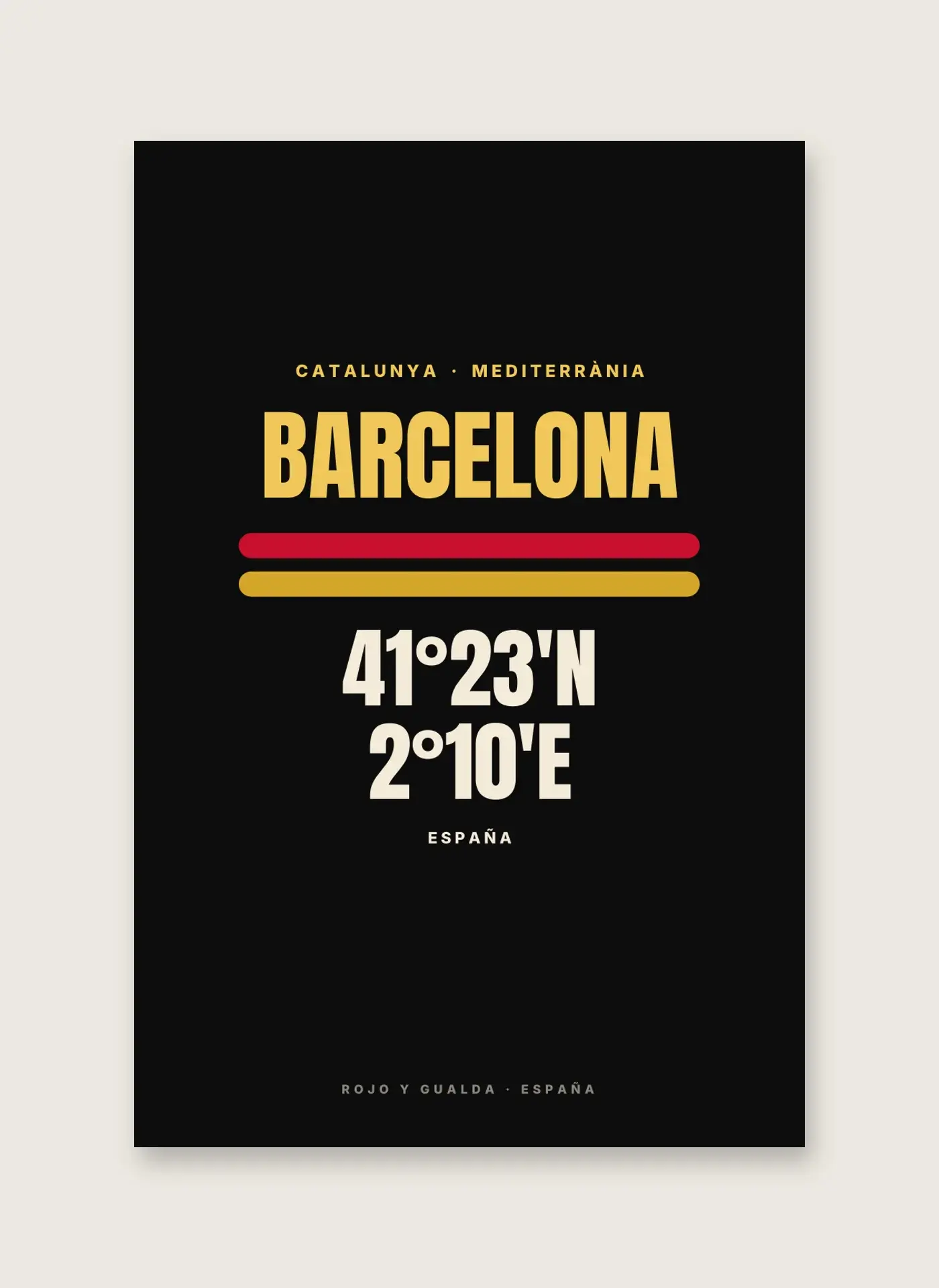 Barcelona · Cartel — Lámina enmarcada — detalle
