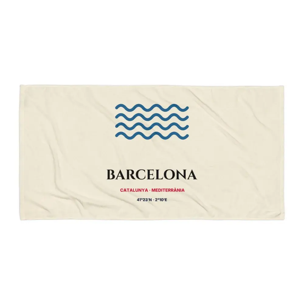 Barcelona — Toalla de playa — White
