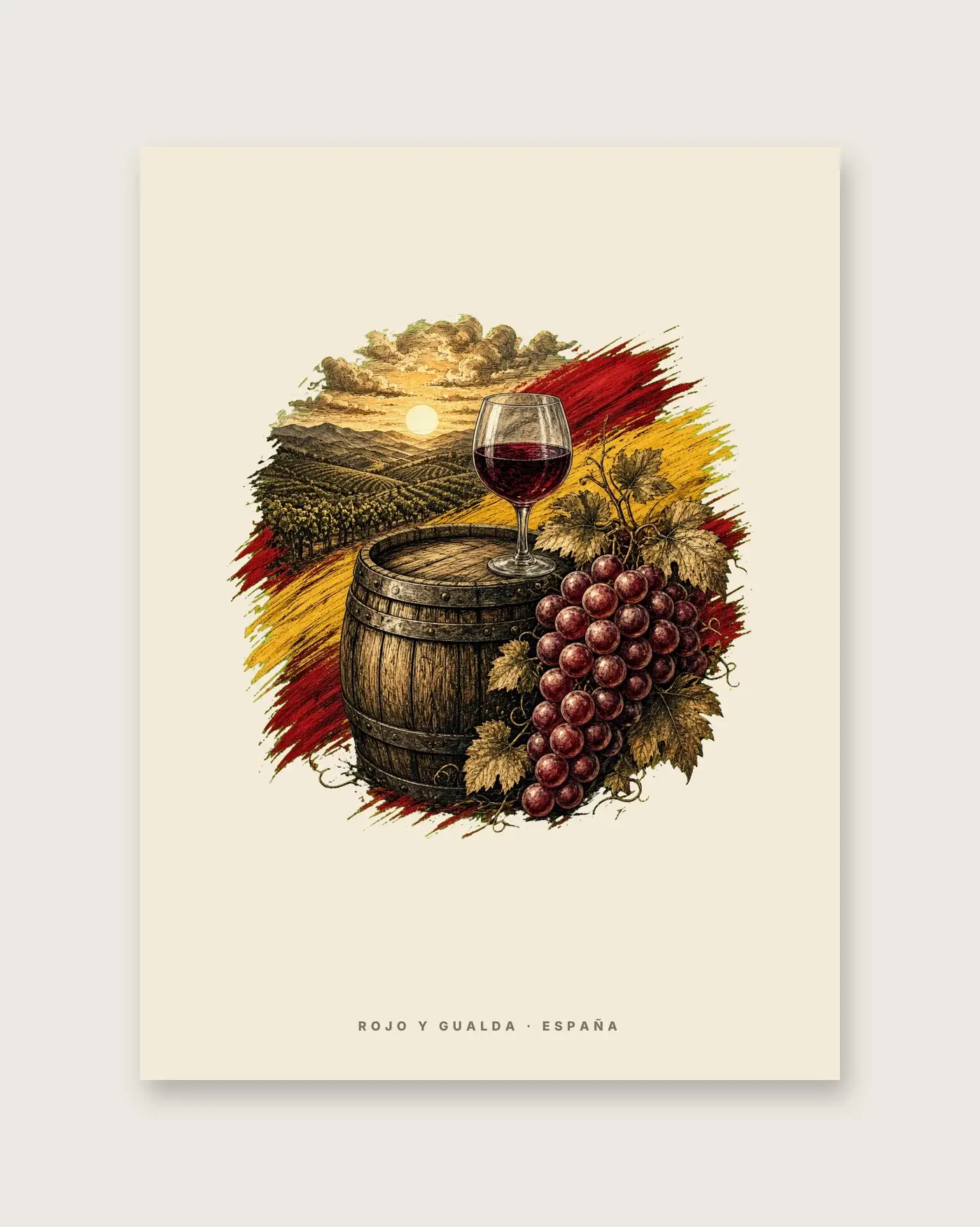 Barrica y Viña · Arte — Póster — detalle