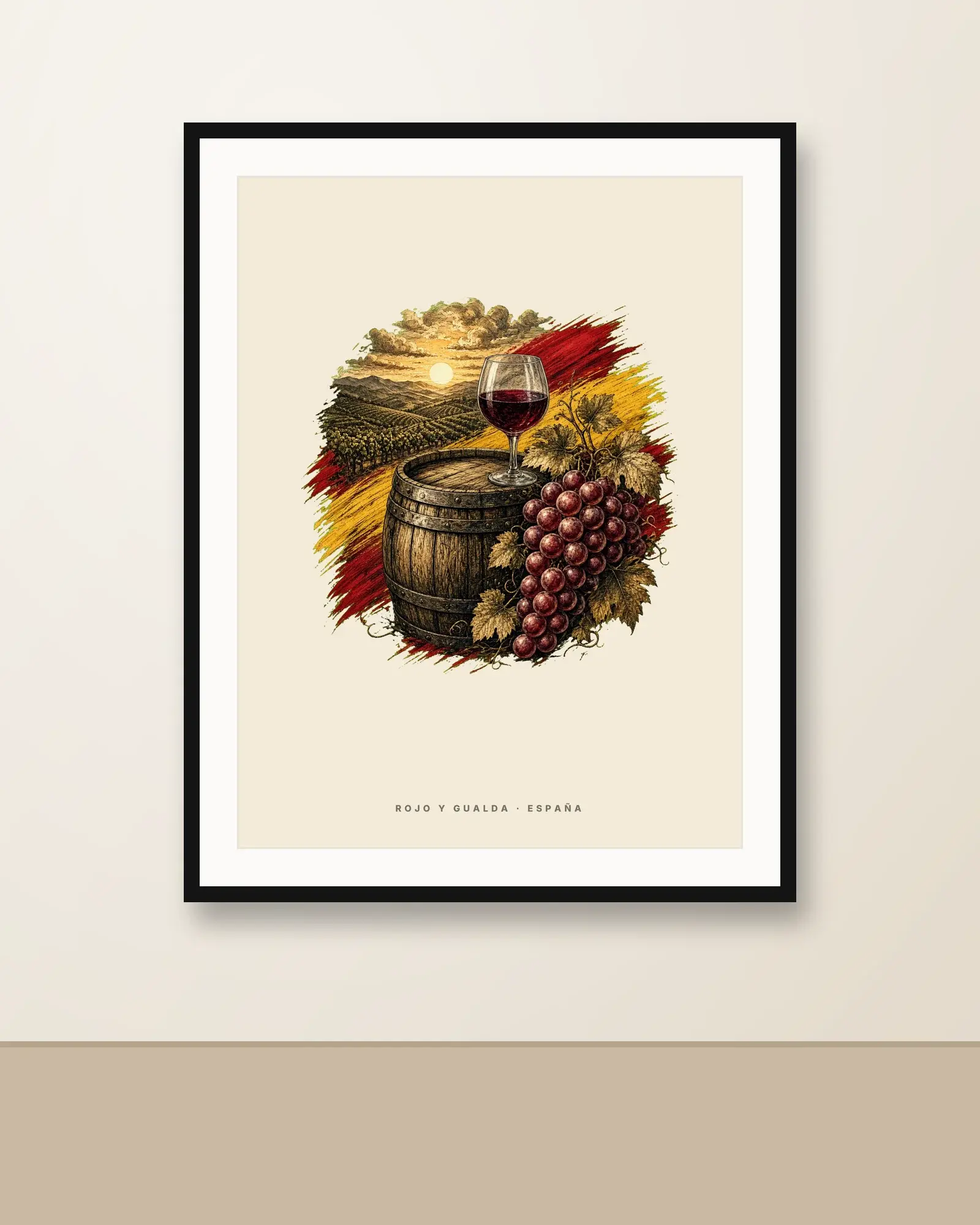 Barrica y Viña · Arte — Póster
