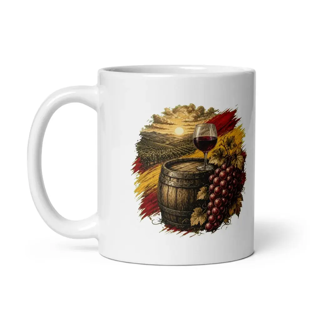 Barrica y Viña · Arte — Taza — White — Handle on Left