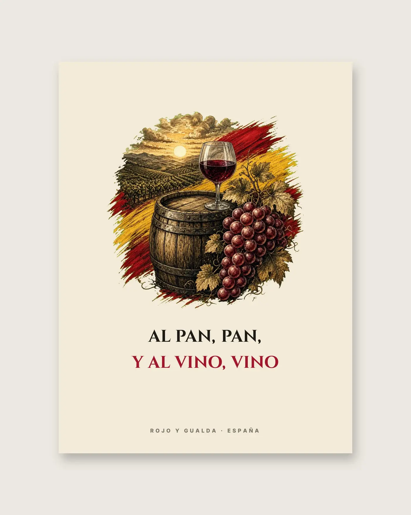 Barrica y Viña · Frase — Póster — detalle
