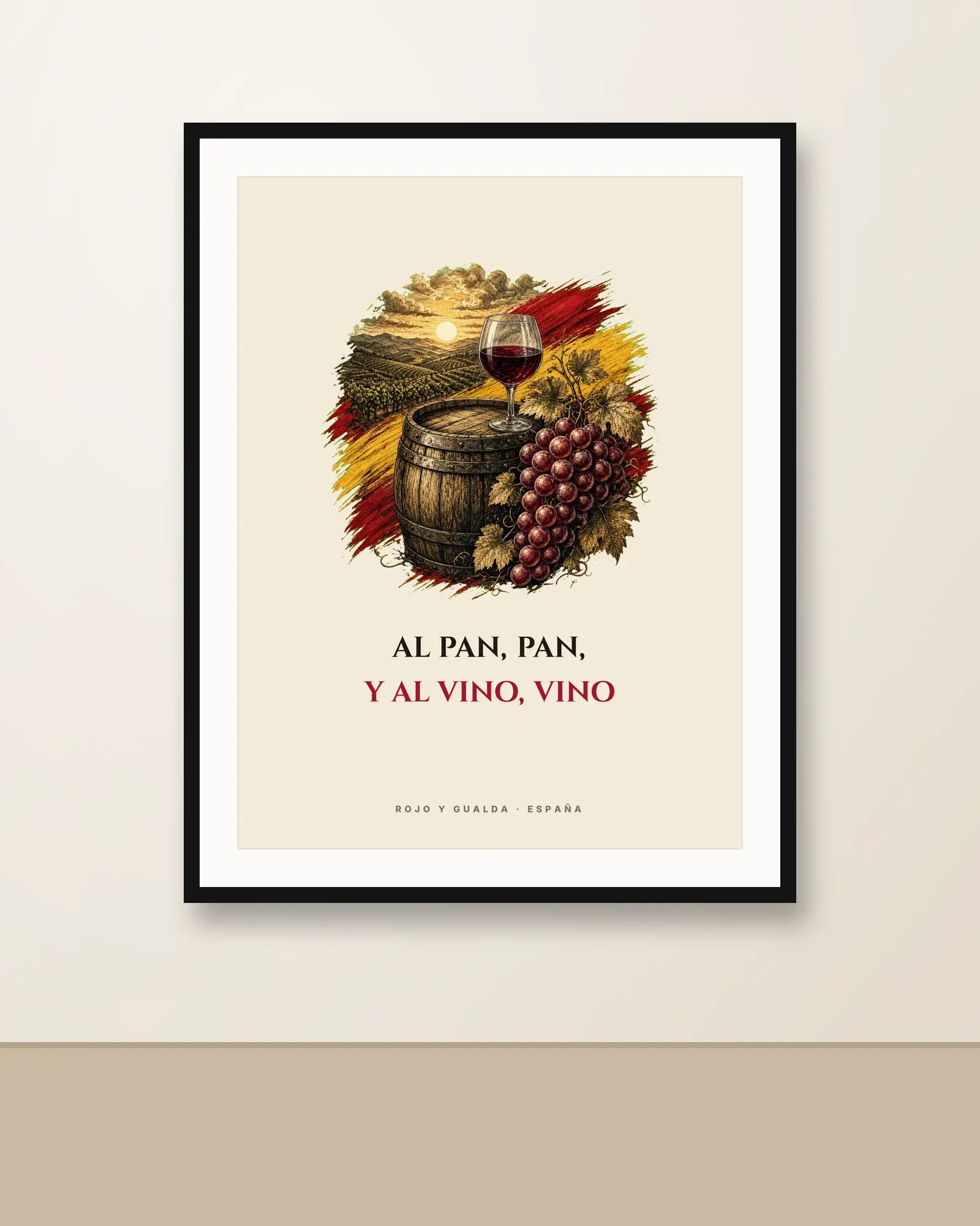 Barrica y Viña · Frase — Póster