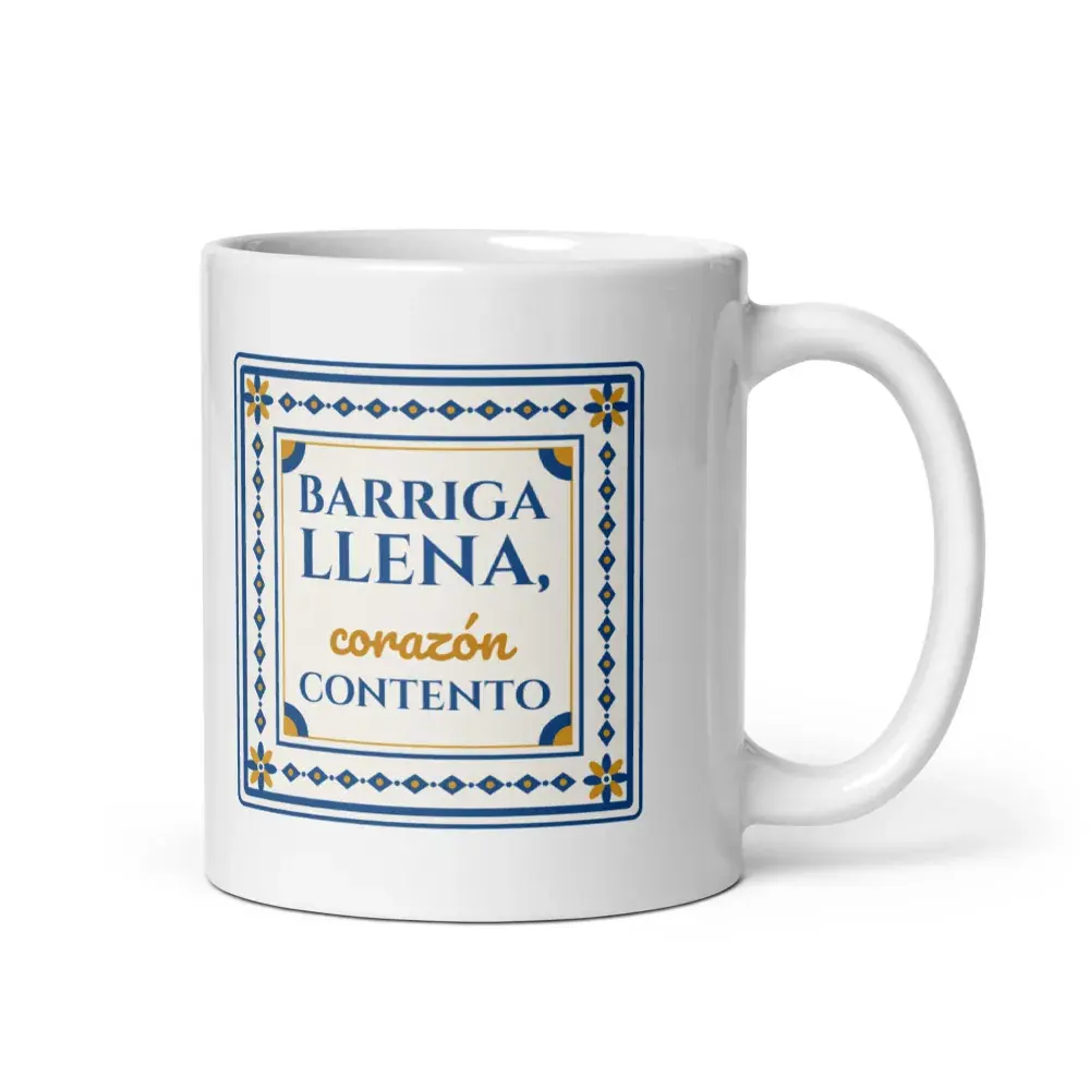 «Barriga llena, corazón contento» — Taza