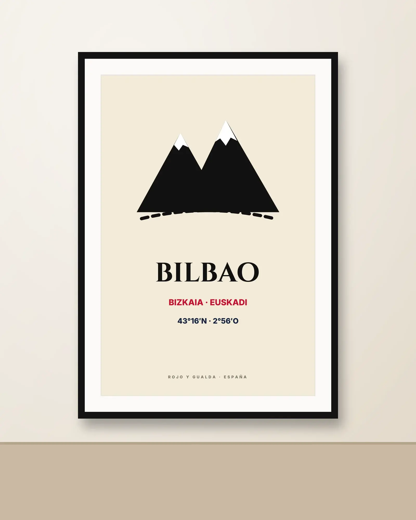Bilbao — Lámina enmarcada — Black