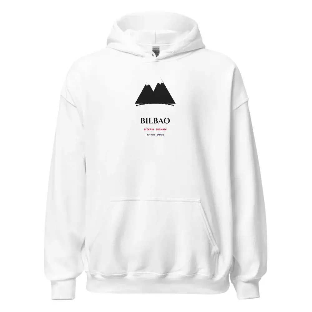 Bilbao — Sudadera con capucha — White