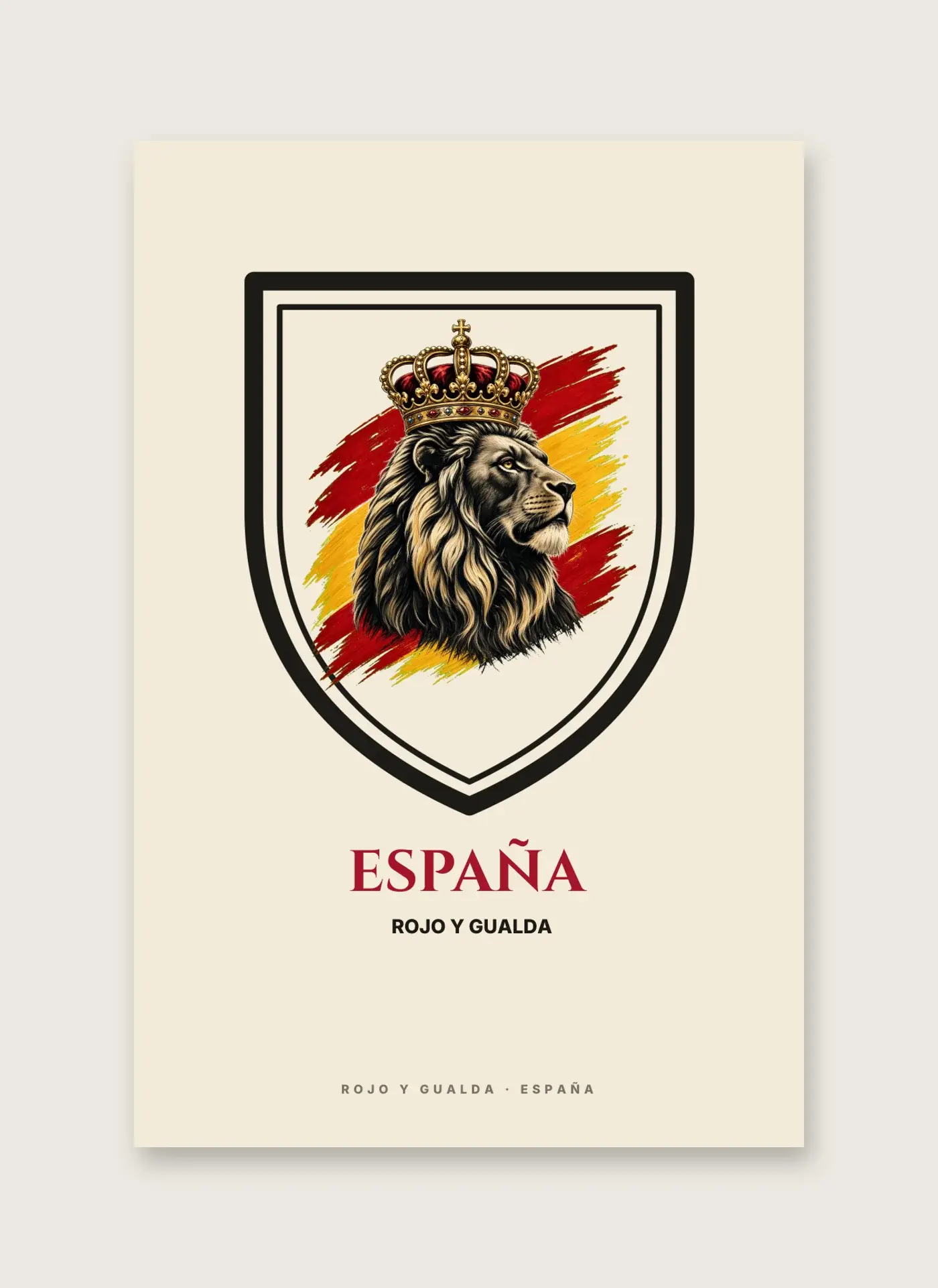 Blasón del León · Día — Lámina enmarcada — detalle