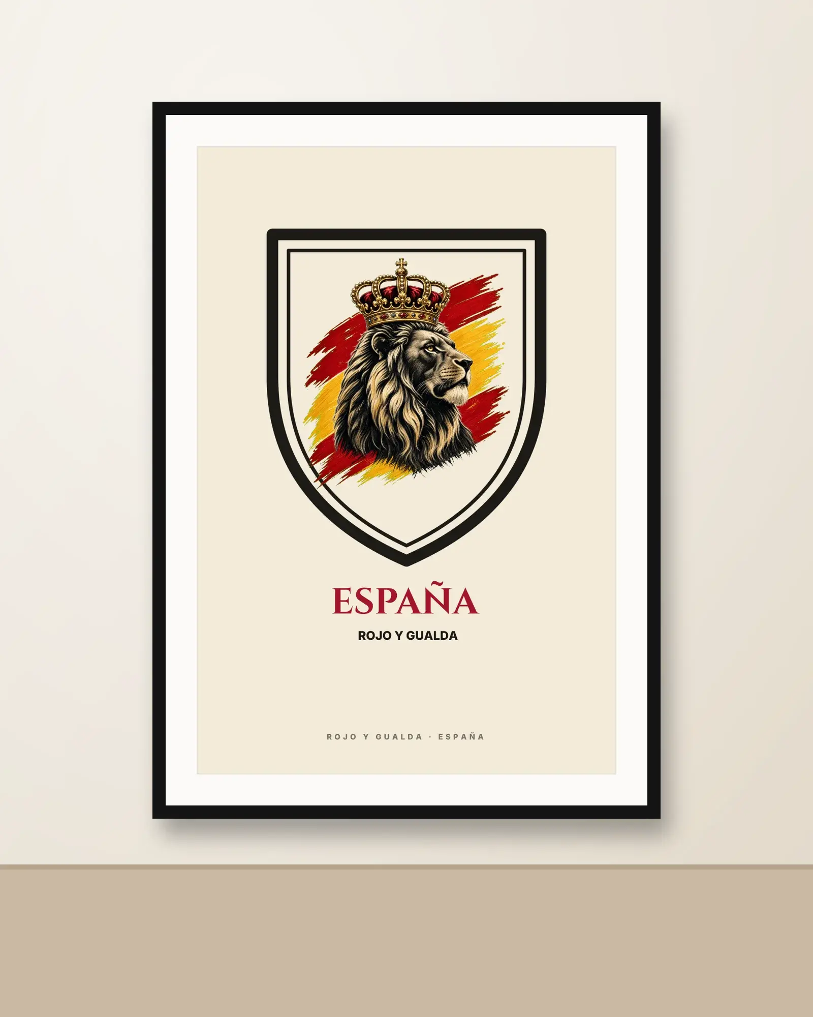 Blasón del León · Día — Lámina enmarcada