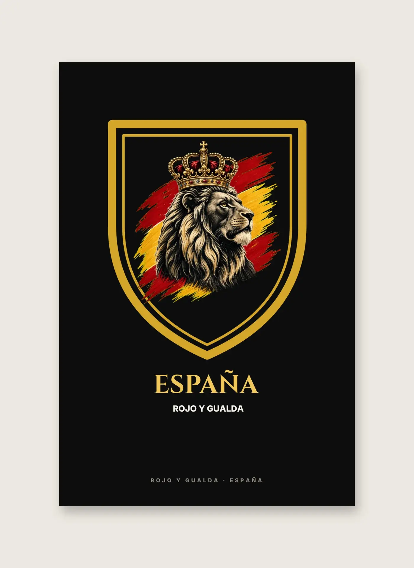 Blasón del León · Noche — Lámina enmarcada — detalle