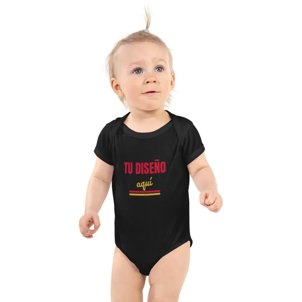 Body de bebé personalizado — Black