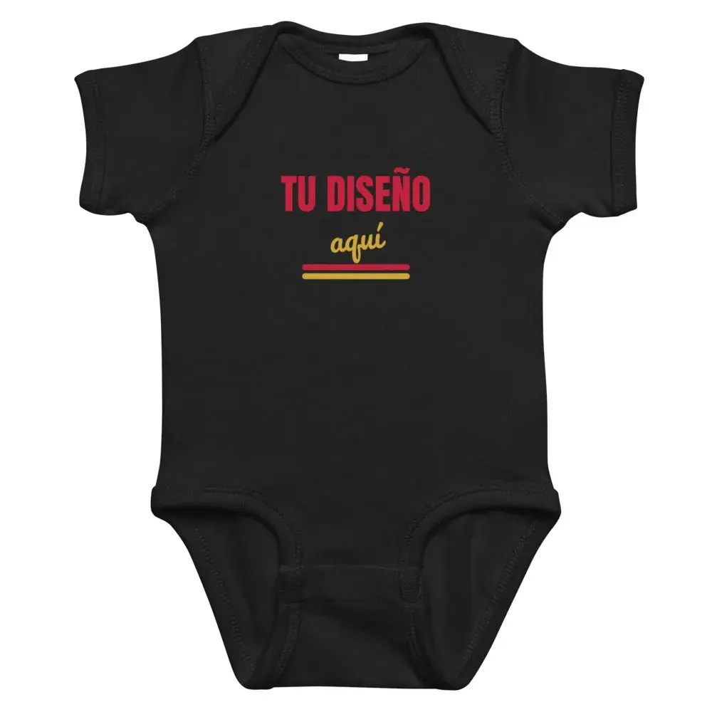 Body de bebé personalizado — Black — Front
