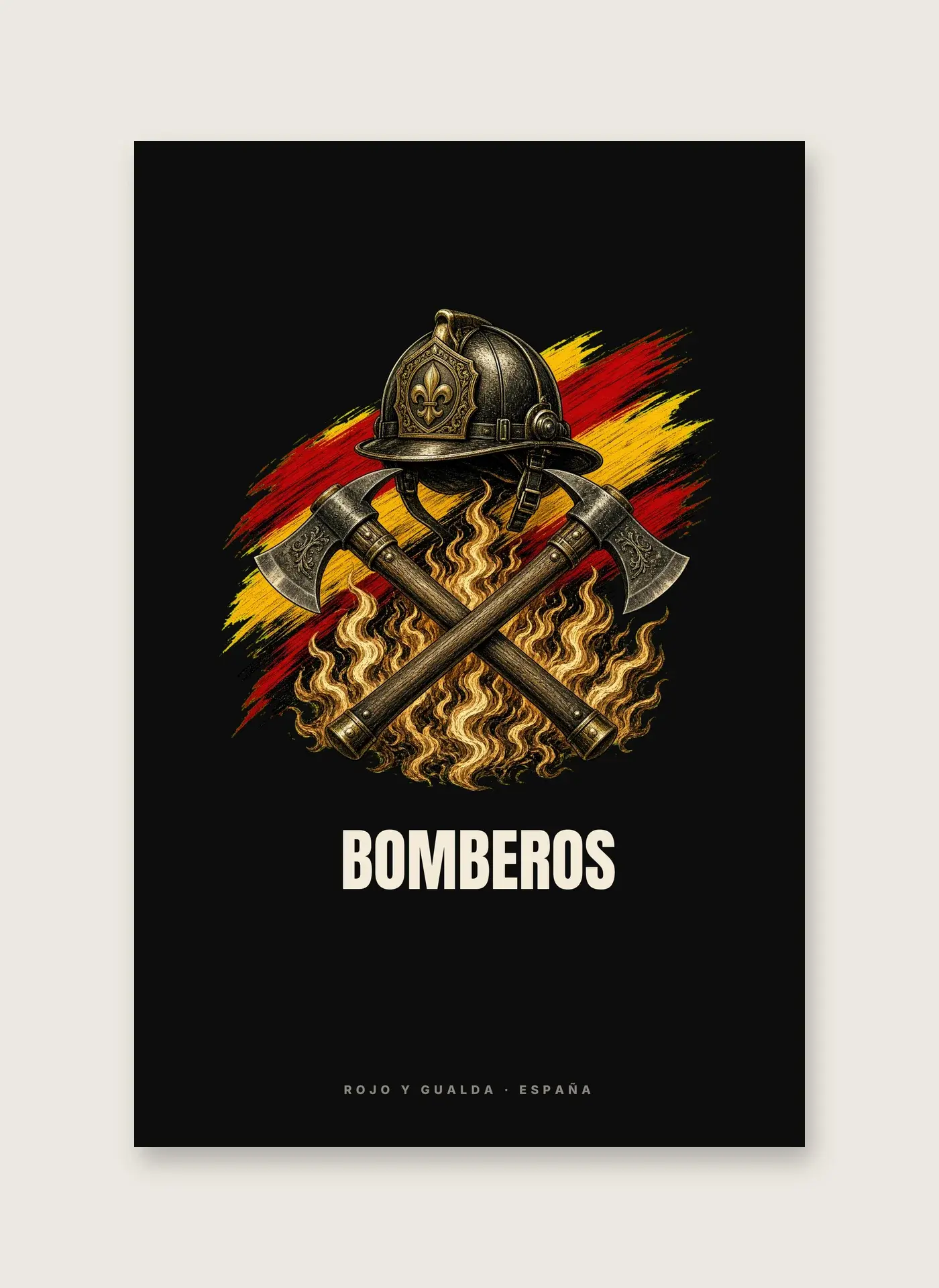 Bomberos · Arte — Lámina enmarcada — detalle