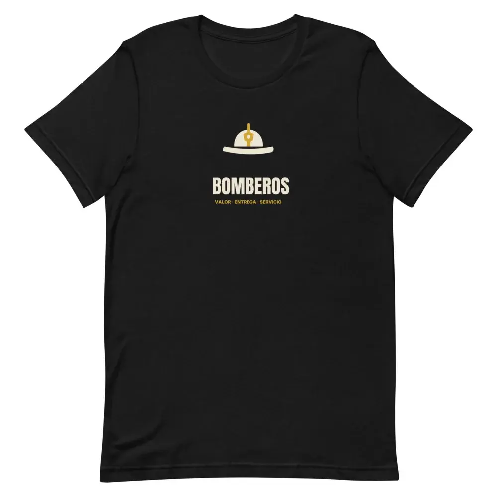 Bomberos Minimal — Camiseta — Black — Front