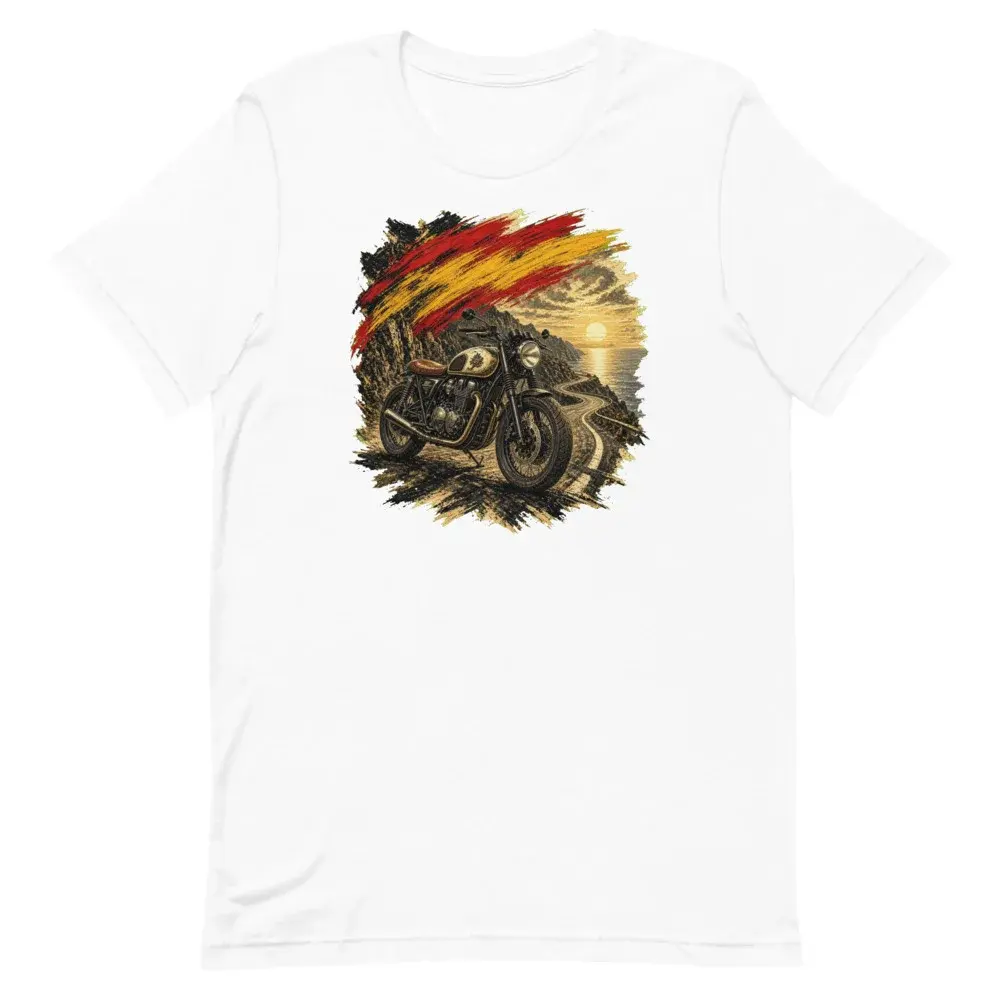 Café Racer · Arte — Camiseta — White — Front