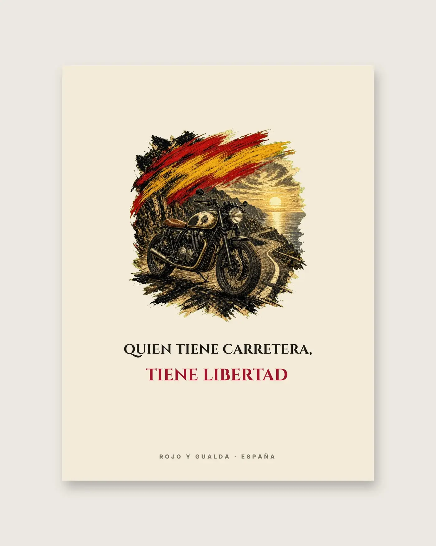 Café Racer · Frase — Póster — detalle