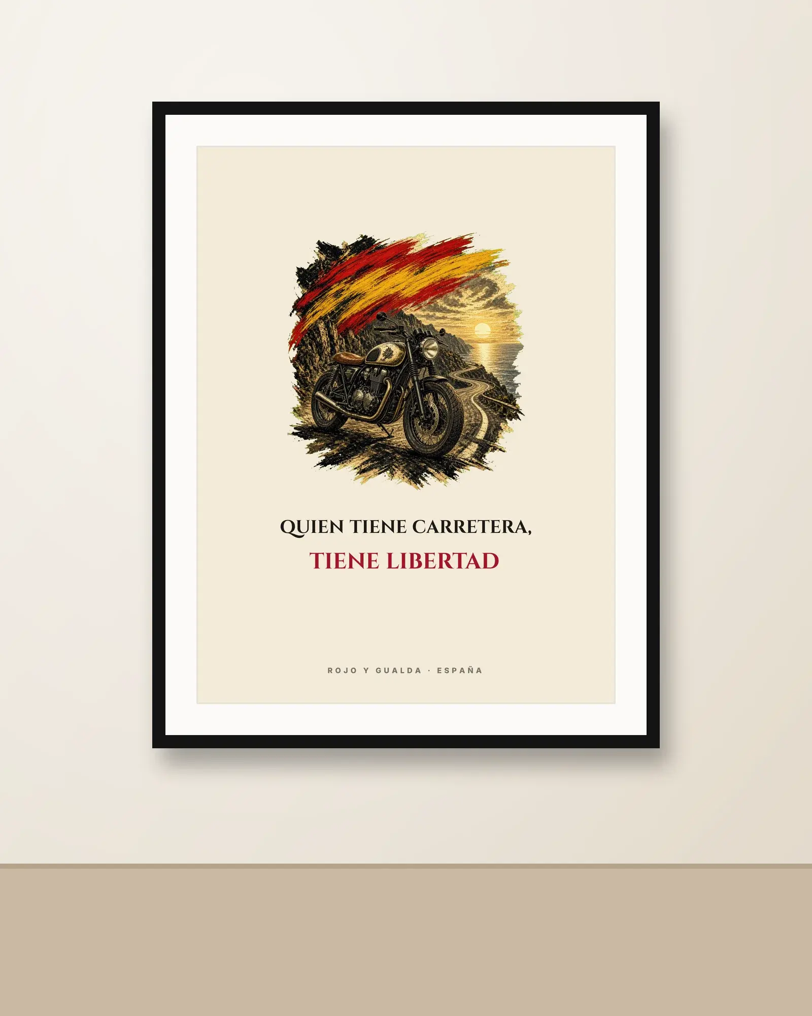 Café Racer · Frase — Póster