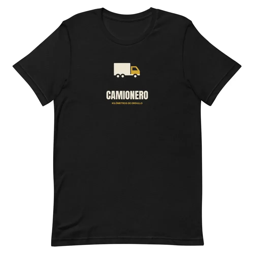Camionero Minimal — Camiseta — Black — Front
