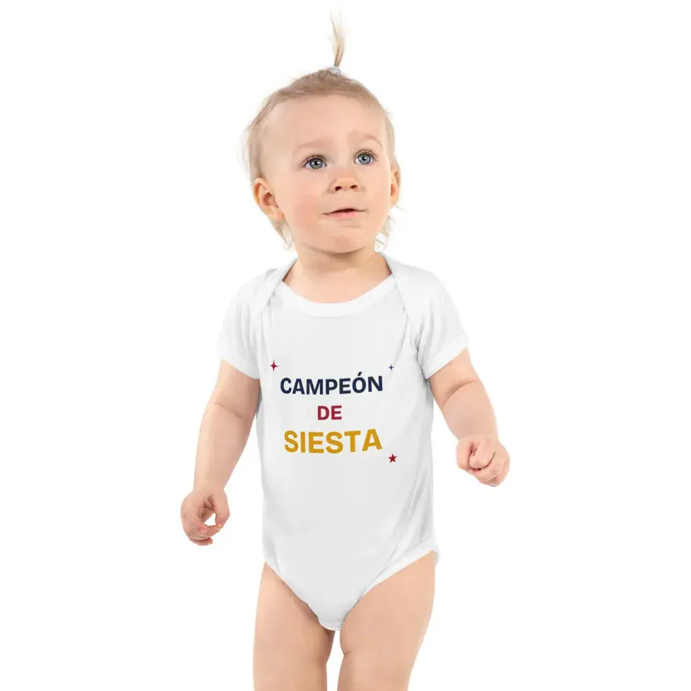 «Campeón de siesta» — Body de bebé — White