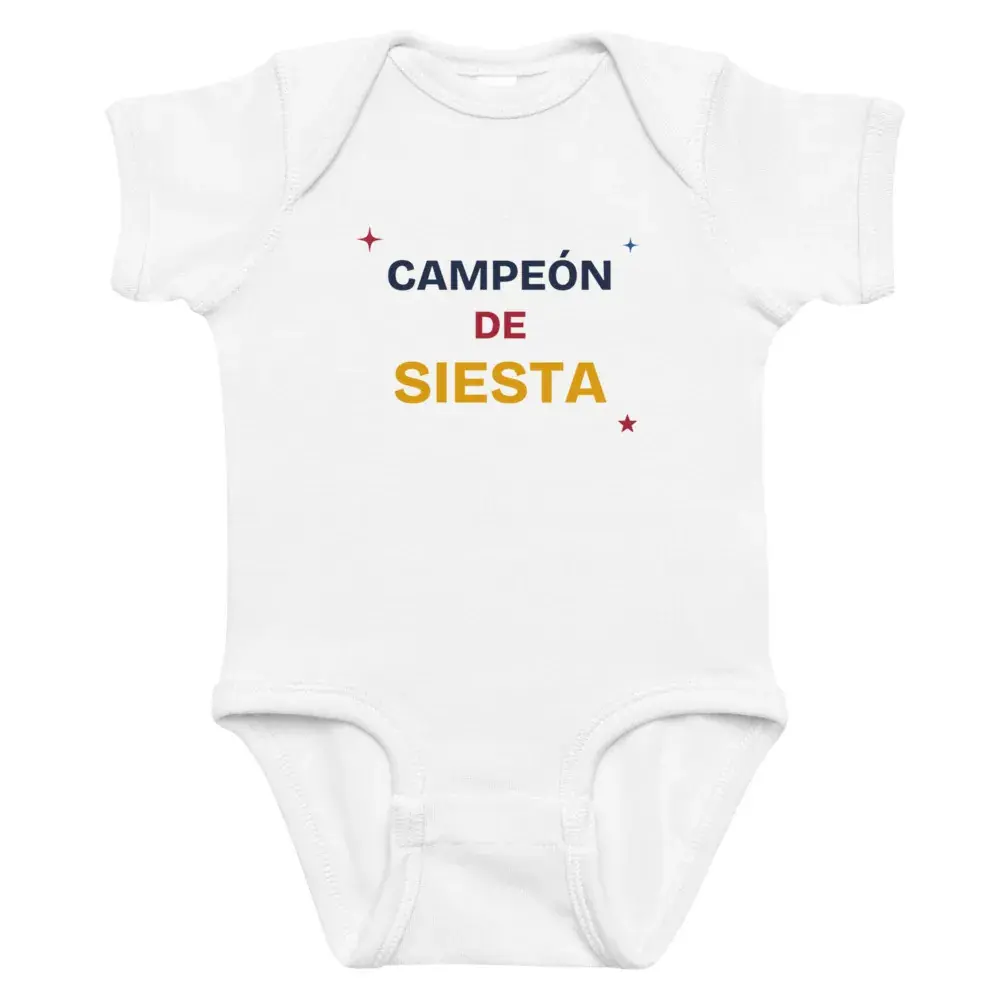 «Campeón de siesta» — Body de bebé — White — Front