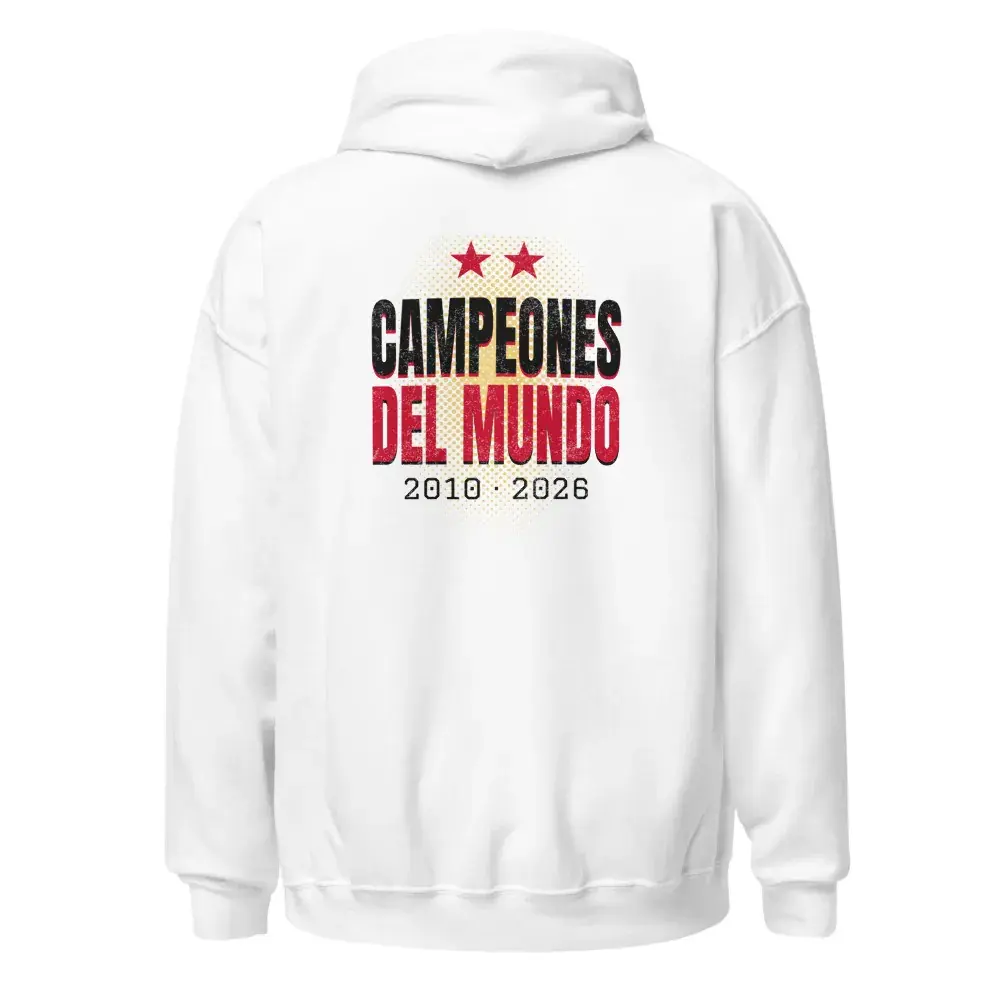 Campeones a la Espalda · Día — Sudadera con capucha — White