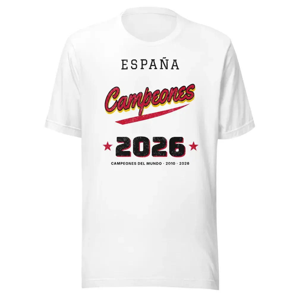 Campeones · Letra de camiseta · Día — Camiseta — White