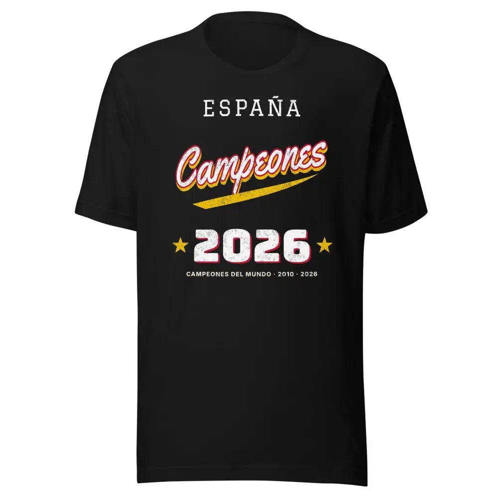 Campeones · Letra de camiseta · Noche — Camiseta — Black