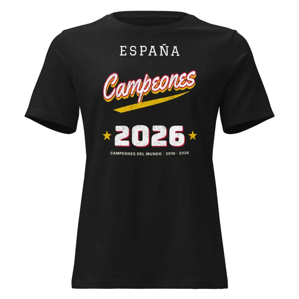 Campeones · Letra de camiseta · Noche — Camiseta de mujer — Black