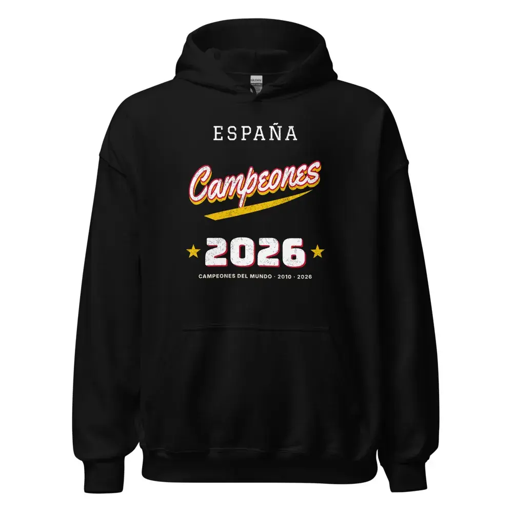 Campeones · Letra de camiseta · Noche — Sudadera con capucha