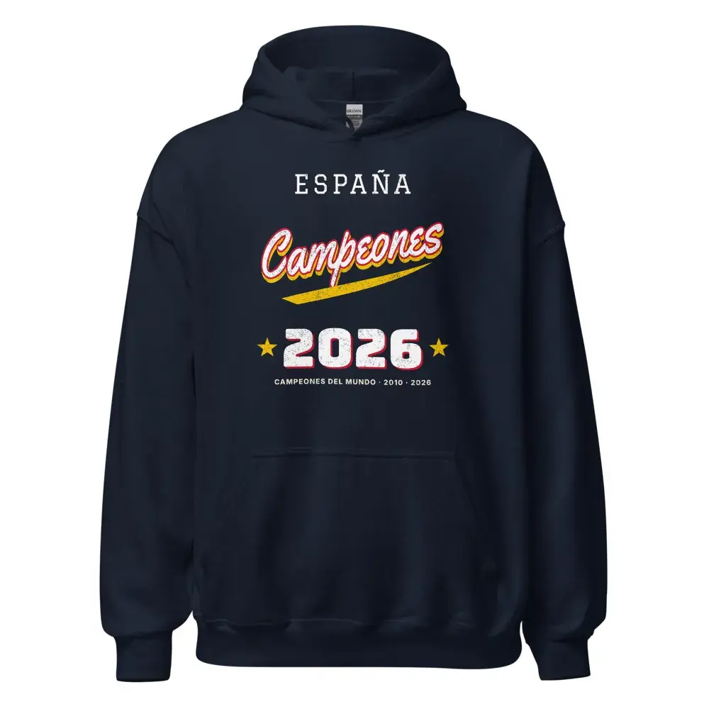 Campeones · Letra de camiseta · Noche — Sudadera con capucha