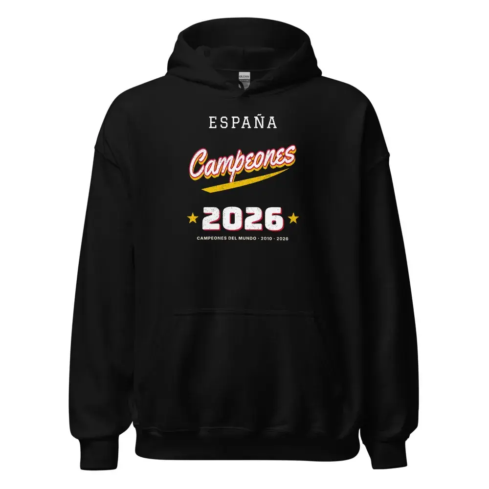 Campeones · Letra de camiseta · Noche — Sudadera con capucha