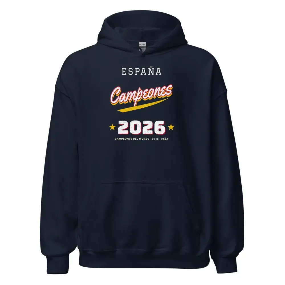 Campeones · Letra de camiseta · Noche — Sudadera con capucha