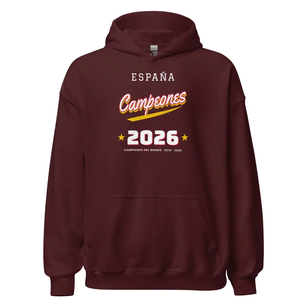 Campeones · Letra de camiseta · Noche — Sudadera con capucha