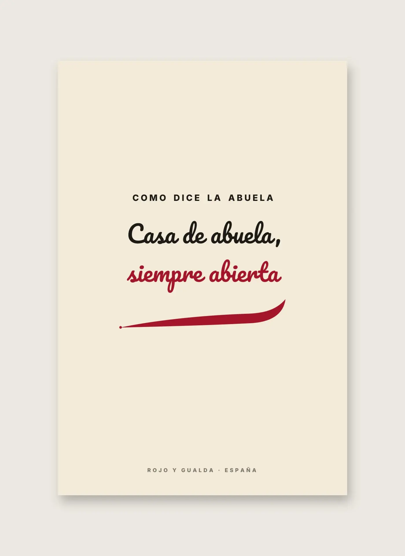 «Casa de abuela, siempre abierta» — Lámina enmarcada — detalle