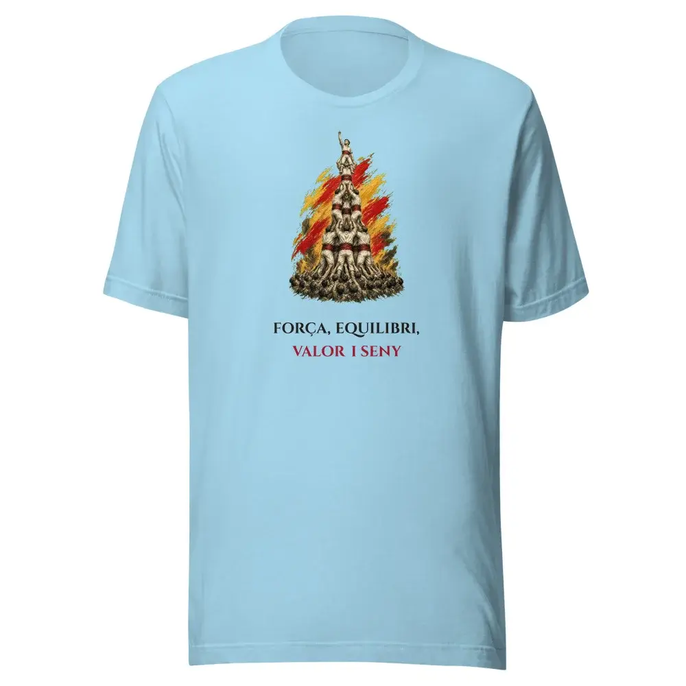 Castellers · Frase — Camiseta — Ocean Blue