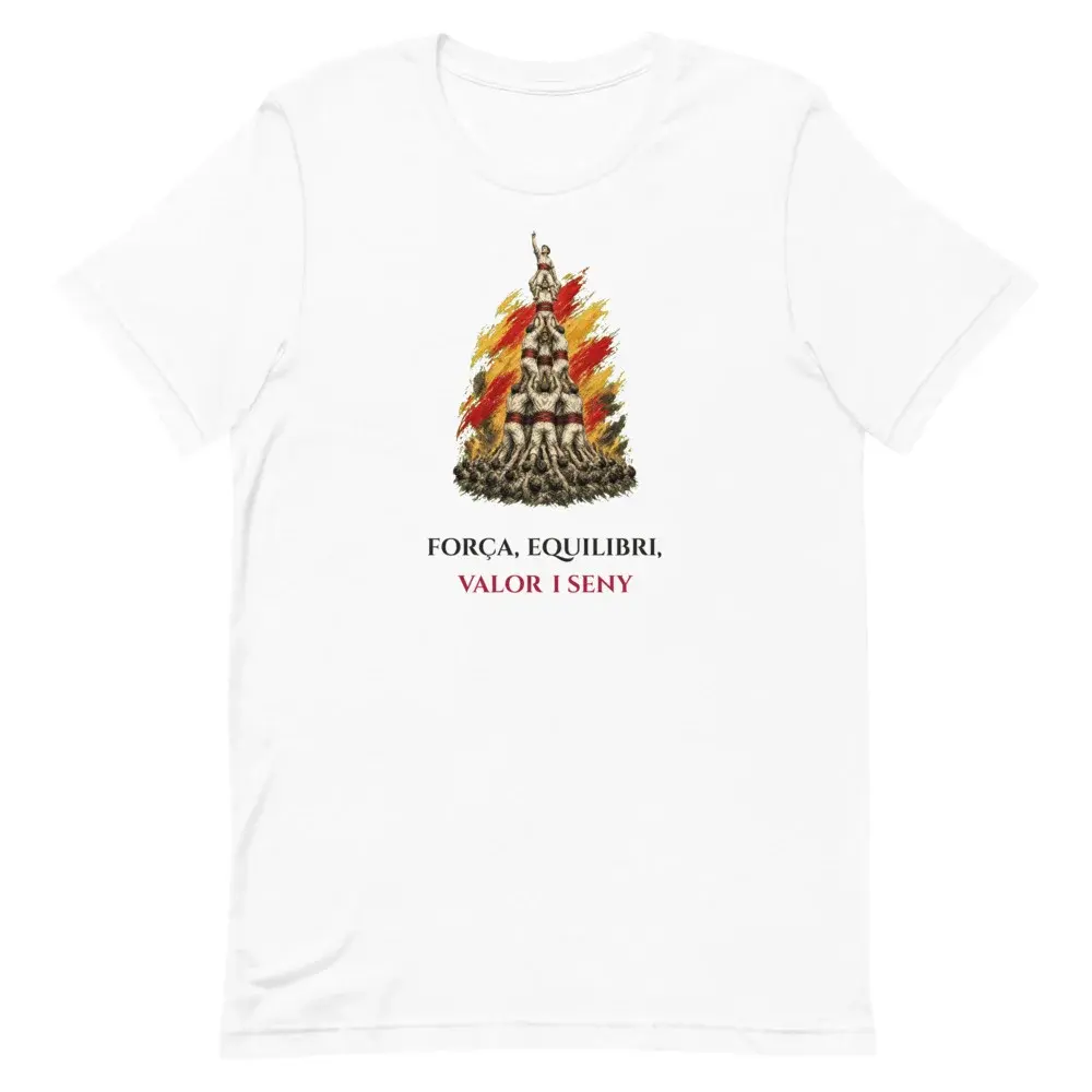 Castellers · Frase — Camiseta — White — Front