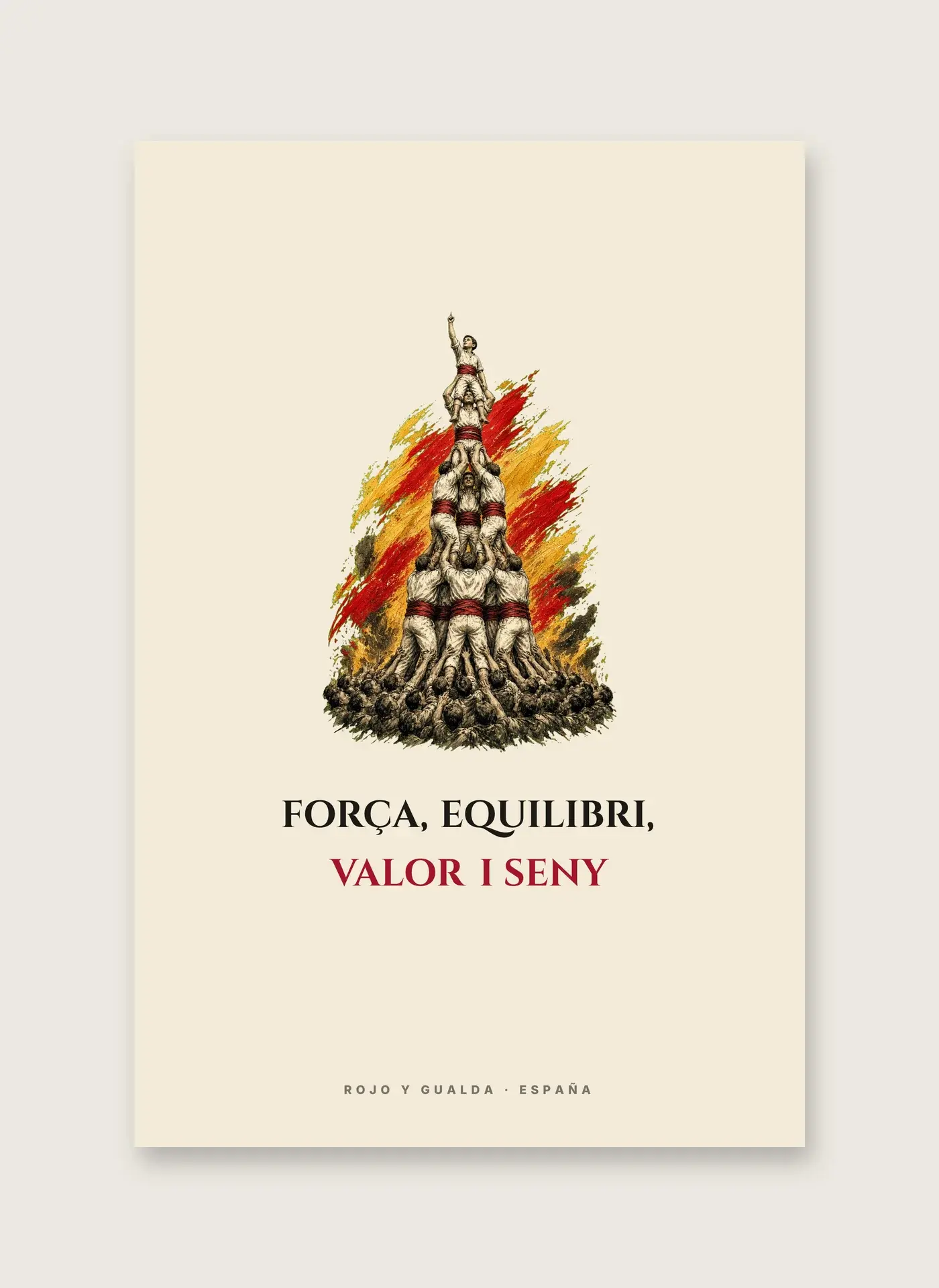 Castellers · Frase — Lámina enmarcada — detalle
