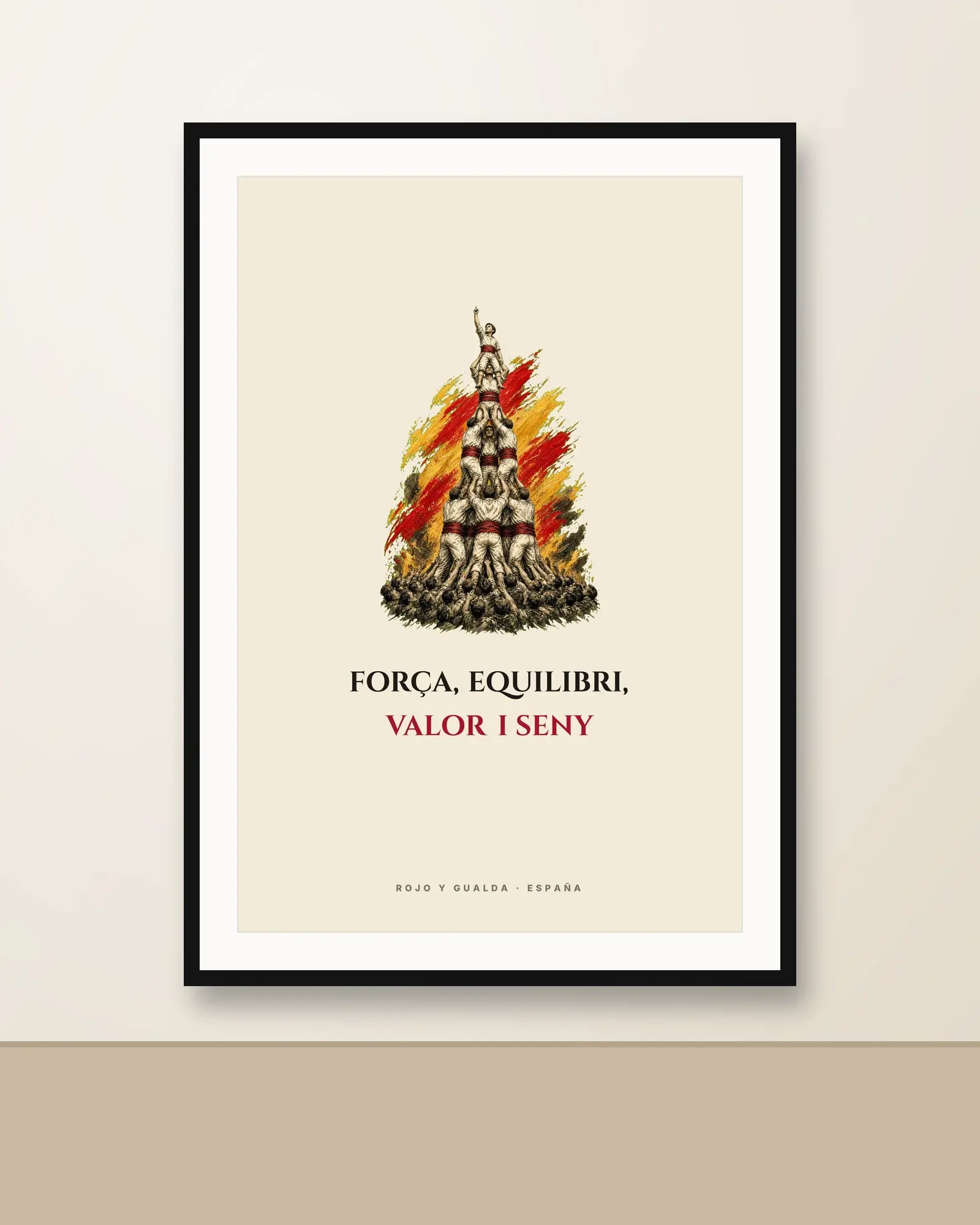 Castellers · Frase — Lámina enmarcada