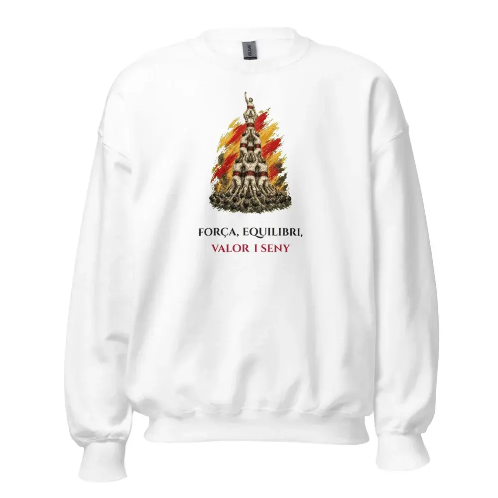 Castellers · Frase — Sudadera — White