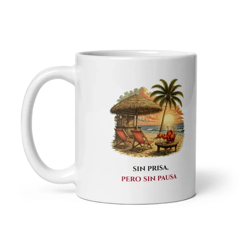 Chiringuito · Frase — Taza — White — Handle on Left