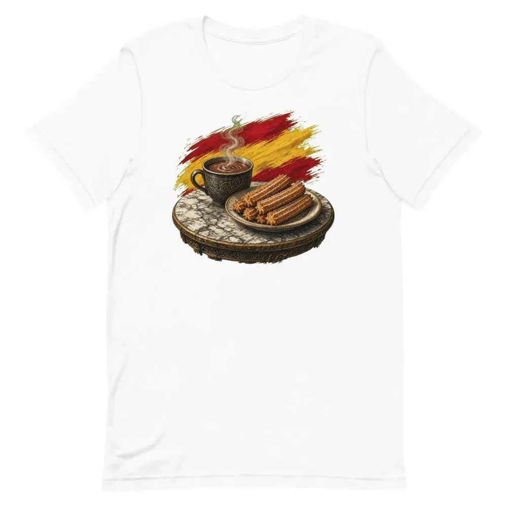 Chocolate con Churros · Arte — Camiseta — White — Front