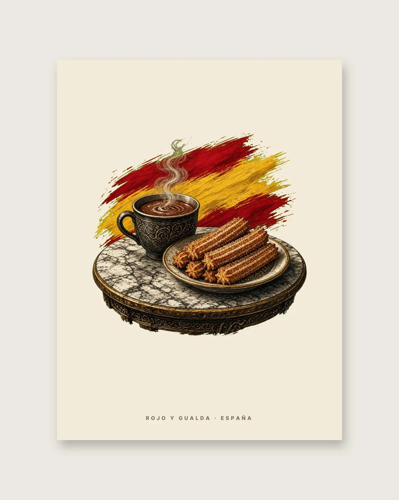 Chocolate con Churros · Arte — Póster — detalle